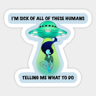 Marceline Alien Abduction Sticker